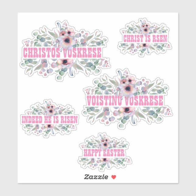 STICKER EASTER PASCHA BYZANTINE ORTHODOXE RELIGIEUX (Feuille)