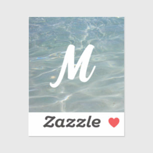 Sticker Eau des Caraïbes Bleu Abstrait Nature