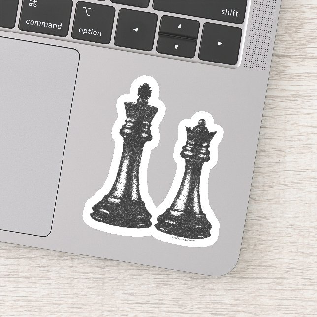 Sticker Échecs "Couple" King & Queen Stiple (Détail)