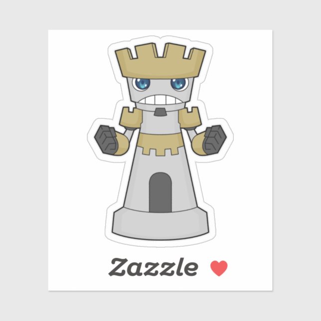 Sticker Échecs Pièce Rook Échecs (Feuille)