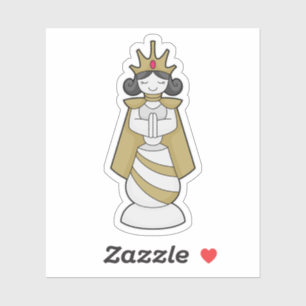 Sticker Échecs Queen Crown Chess