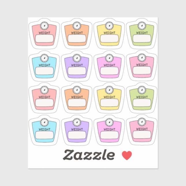 Sticker Échelle de perte de poids Réécriture sur le planif (Feuille)