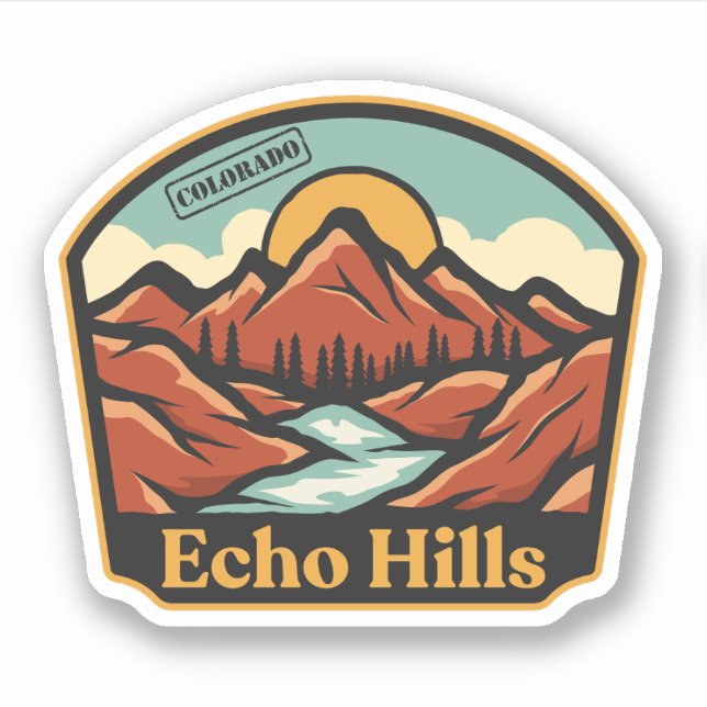 Sticker Echo Hills, Colorado (Devant)