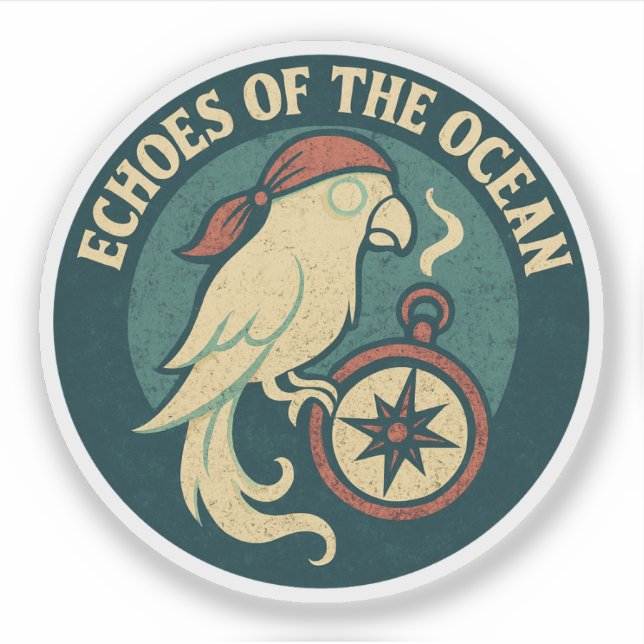 Sticker Échos du Perroquet Pirate de l'Océan (Devant)