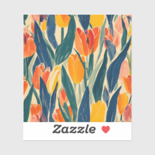 Sticker Éclat printanier des tulipes