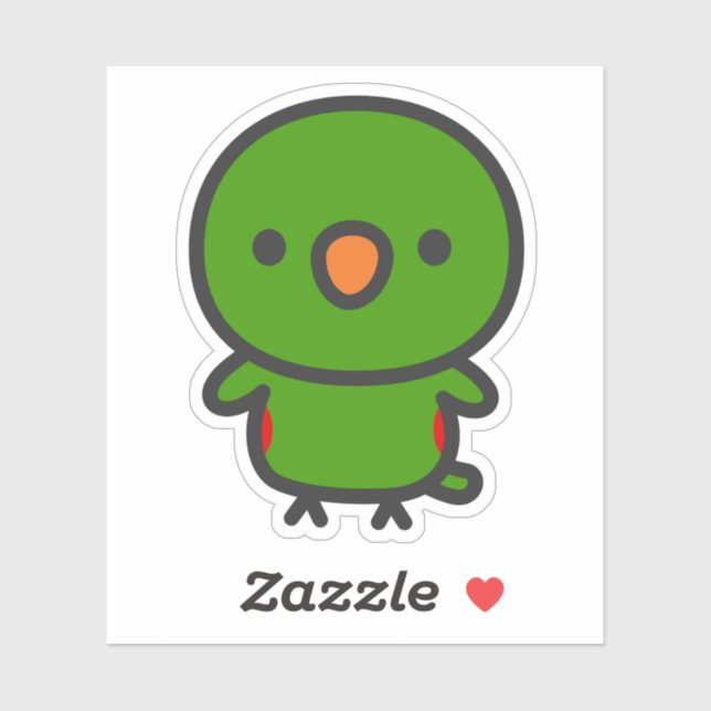 Sticker Eclectus Parrot / Male (Feuille)