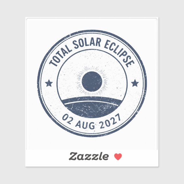 Sticker Éclipse solaire du 2 août 2027 (Feuille)