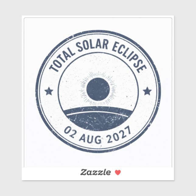 Sticker Éclipse solaire du 2 août 2027 (Feuille)