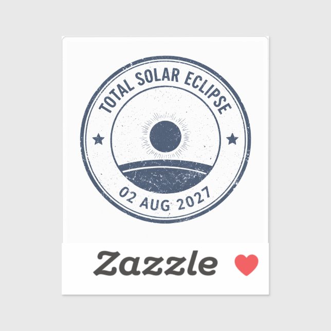 Sticker Éclipse solaire du 2 août 2027 (Feuille)