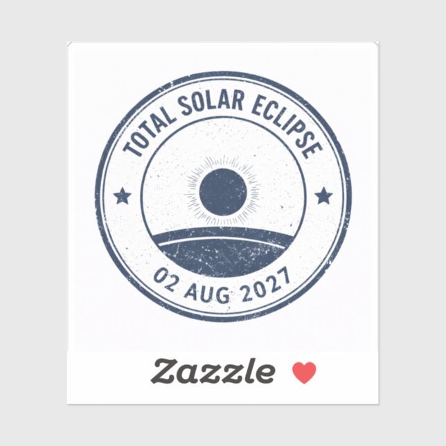 Sticker Éclipse solaire du 2 août 2027 (Feuille)