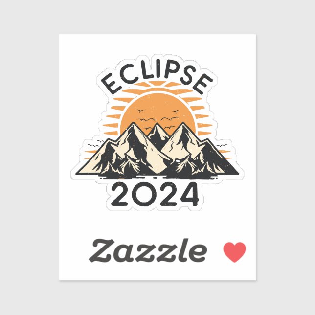 Sticker Éclipse solaire totale 2024 (Feuille)
