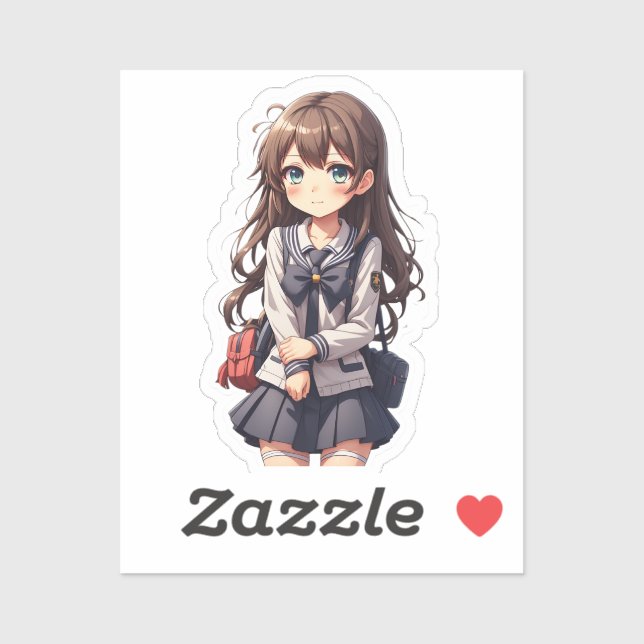 Sticker École japonaise d'Anime (Feuille)