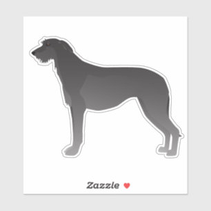 Sticker Ecosse Deerhound Chien race Vue latérale Silhouett