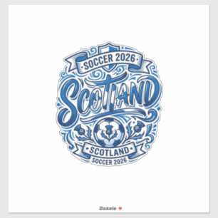 Sticker Écosse Football 2026 Football Gras Pays Typographi