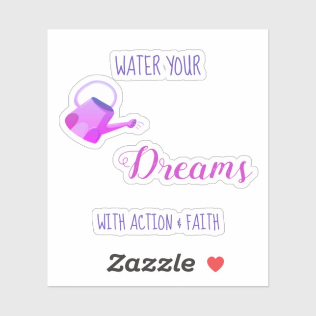 Sticker *~* Ecraser vos rêves avec action et foi (Feuille)