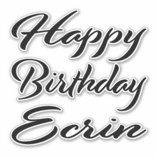 Sticker Ecrin Nom Prénom Anniversaire de l'autocollant noi