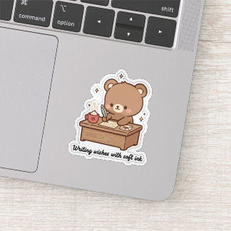 Sticker Écrire des vœux avec de l'encre douce | Ours migno