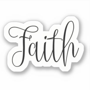 Sticker Écriture Faith en gras