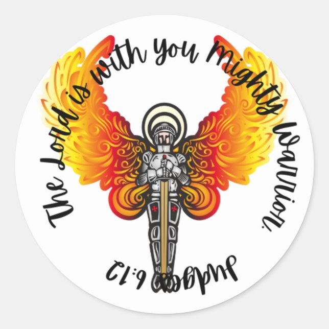 Sticker Écriture (Juges 6:12) (Devant)