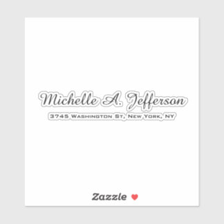Sticker Écriture manuscrite classique Blanc tendance créat