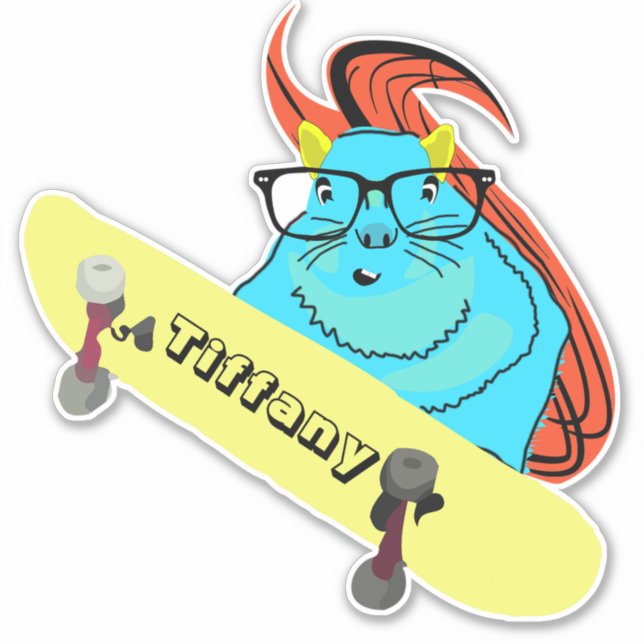 Sticker Écureuil coquin #131 Nom des filles (Devant)