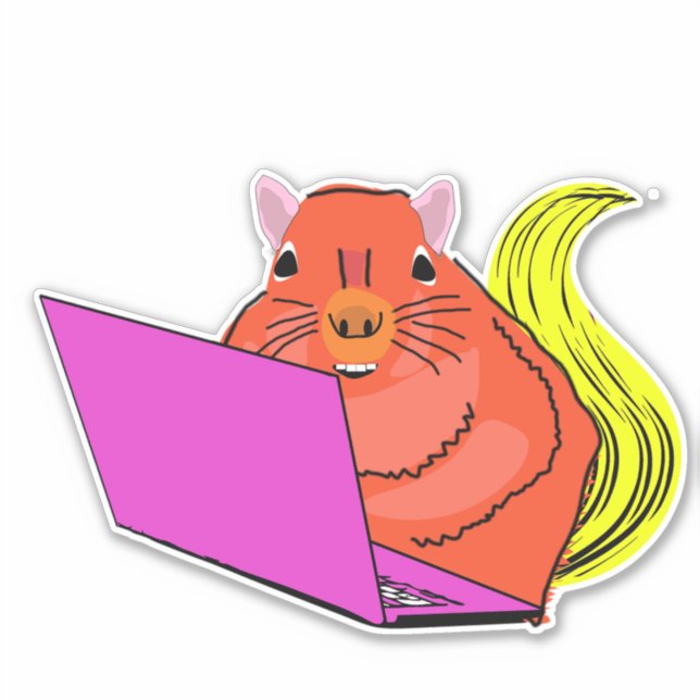 Sticker Écureuil coquin #158 (Devant)