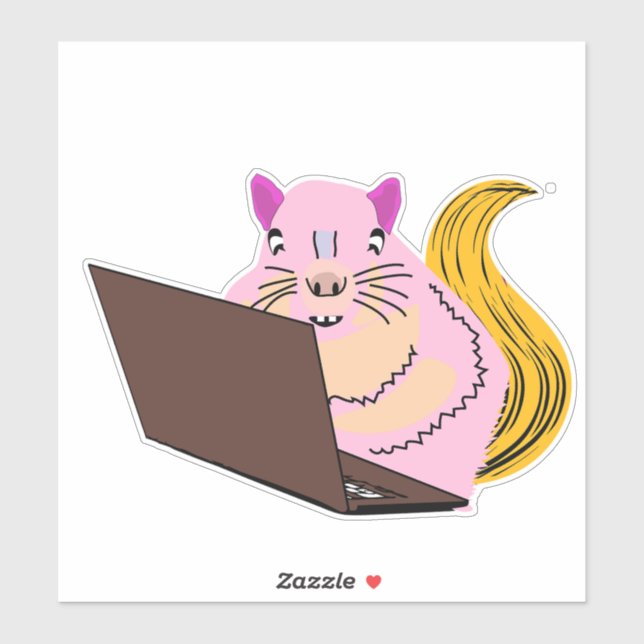 Sticker Écureuil coquin #165 (Feuille)