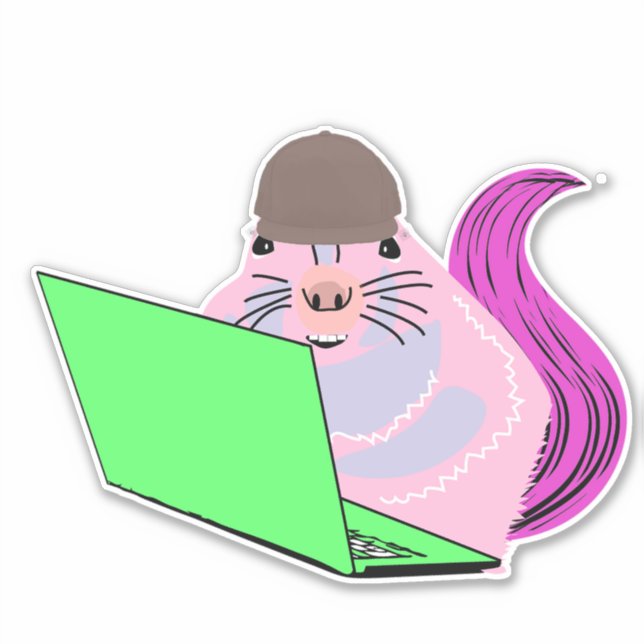 Sticker Écureuil coquin #193 (Devant)