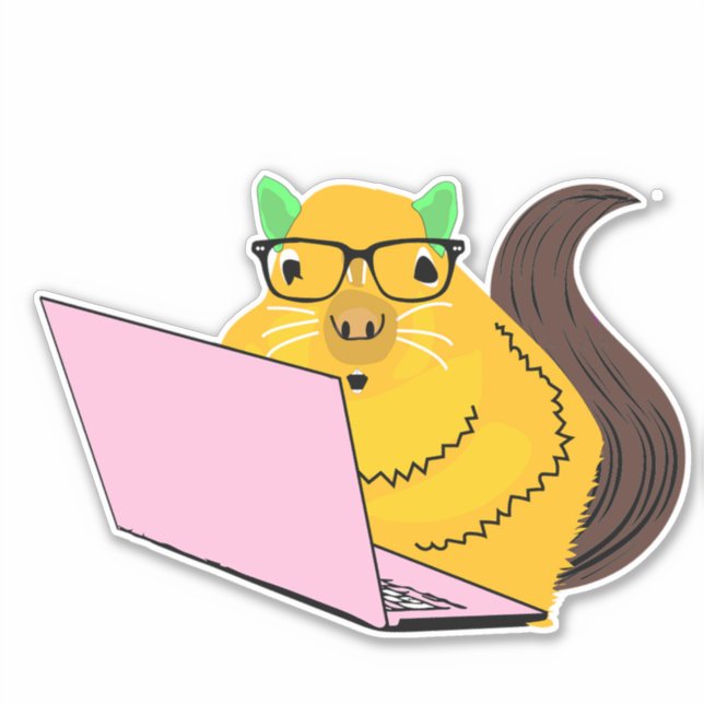 Sticker Écureuil coquin #239 (Devant)