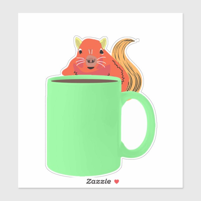 Sticker Écureuil coquin #356 (Feuille)