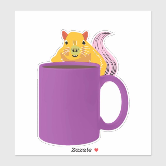 Sticker Écureuil coquin #411 (Feuille)