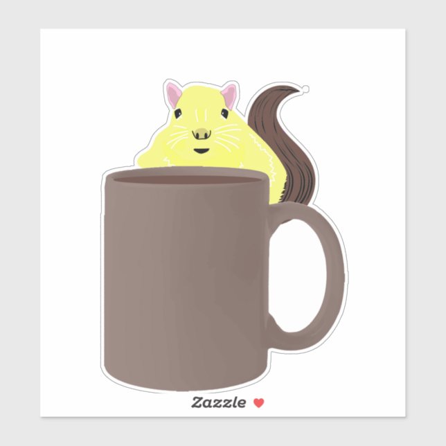 Sticker Écureuil coquin #432 (Feuille)