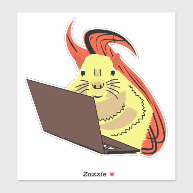 Sticker Écureuil coquin #51 (Feuille)