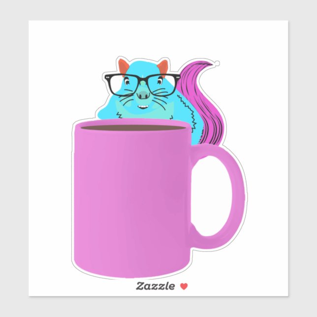 Sticker Écureuil coquin #528 (Feuille)