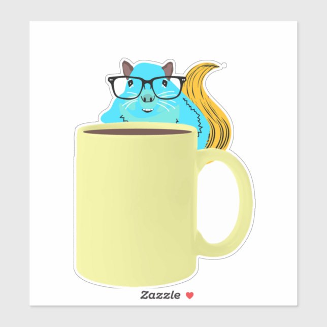 Sticker Écureuil coquin #529 (Feuille)