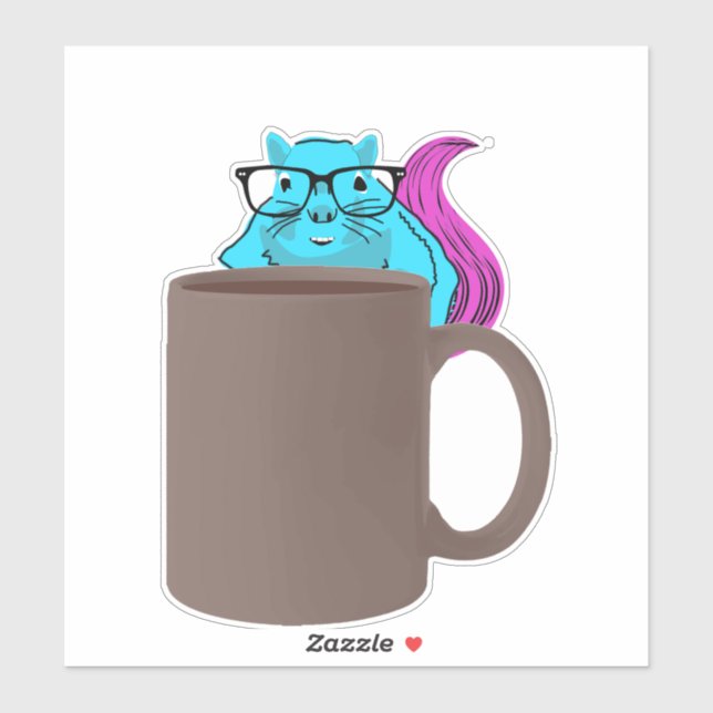 Sticker Écureuil coquin #641 (Feuille)