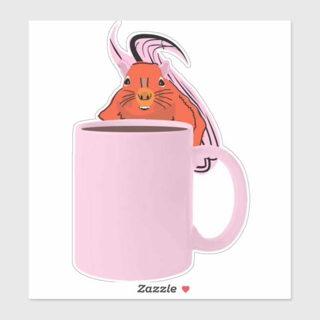 Sticker Écureuil coquin #661 (Feuille)