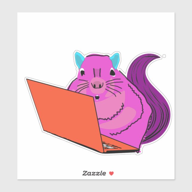 Sticker Écureuil coquin #76 (Feuille)