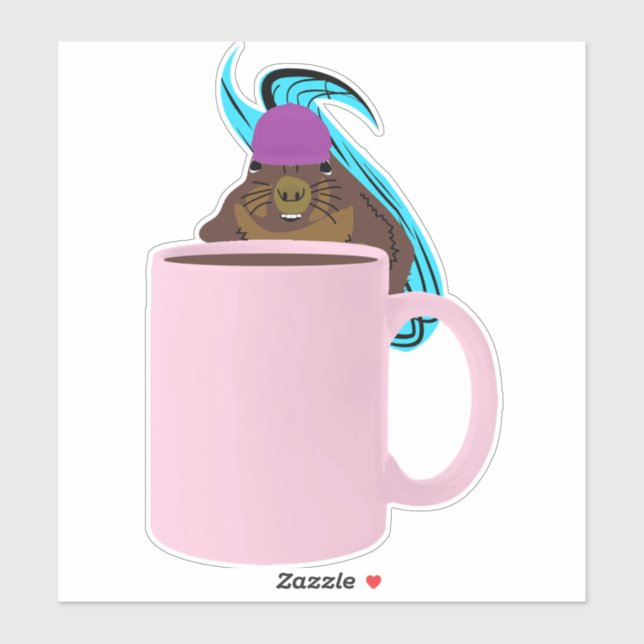 Sticker Écureuil coquin #841 (Feuille)