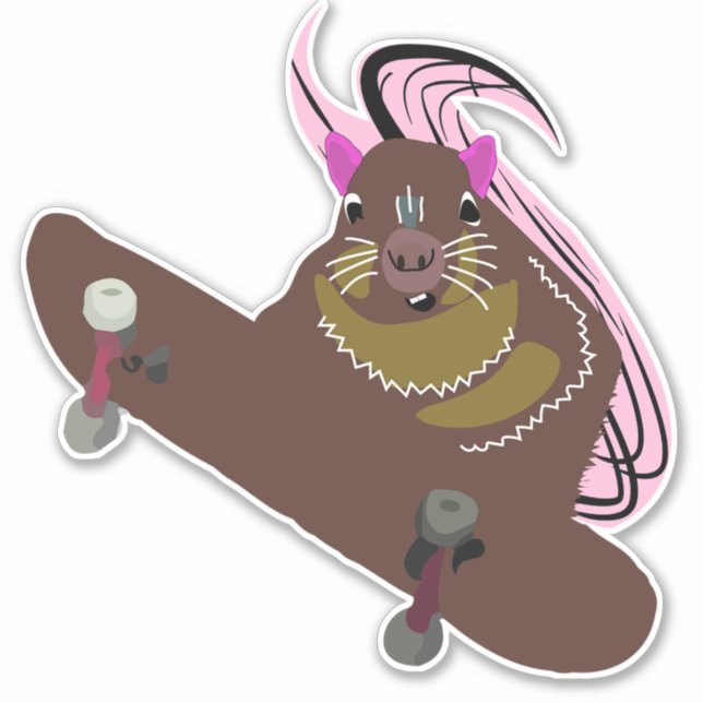 Sticker Écureuil coquin #87 (Devant)