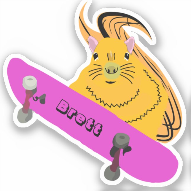 Sticker Écureuil vilain #502 Brett Skateboarding (Recto)