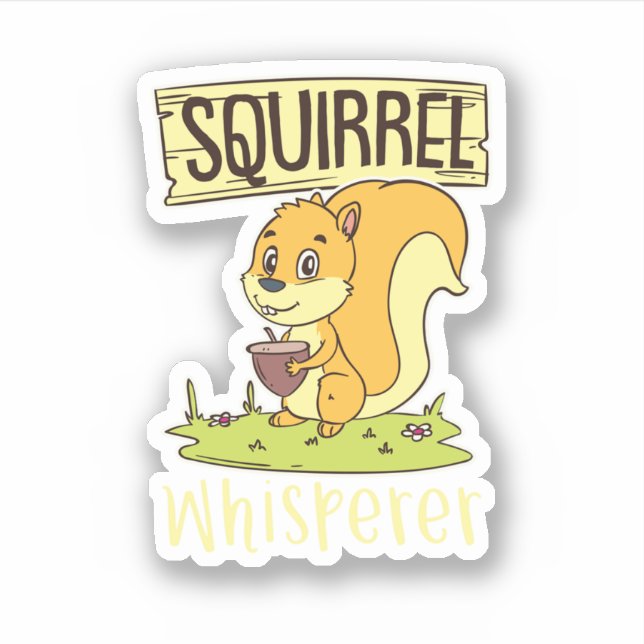 Sticker Écureuil Whisperer Amoureux des animaux Rodent Ani (Devant)