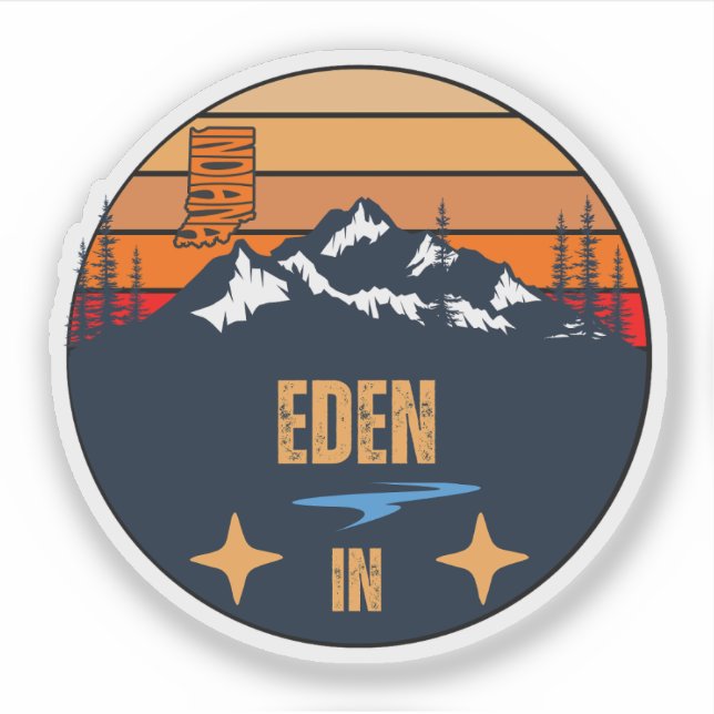 Sticker Eden, Indiana (Devant)