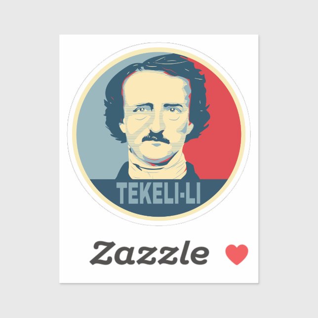 Sticker Edgar Allan Poe TEKELI-LI Style Hope (Feuille)