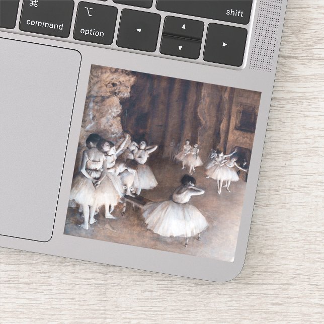 Sticker Edgar Degas - Répétition de ballet sur scène (Détail)