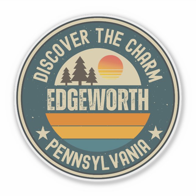 Sticker Edgeworth, Pennsylvanie (Devant)