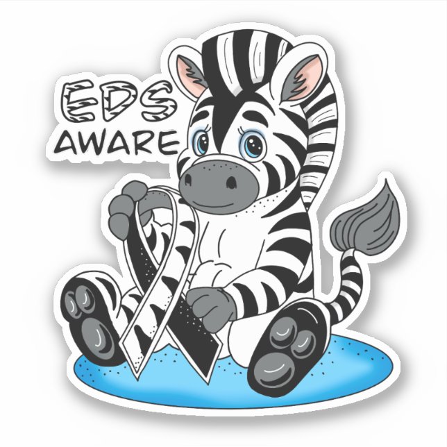 Sticker EDS Sensibilisation Zebra Ribbon (Devant)