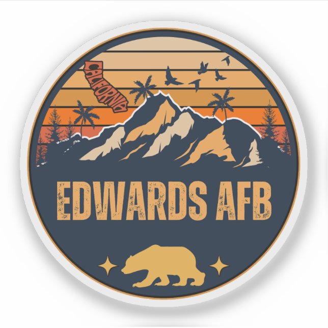 Sticker Edwards AFB, Californie (Devant)