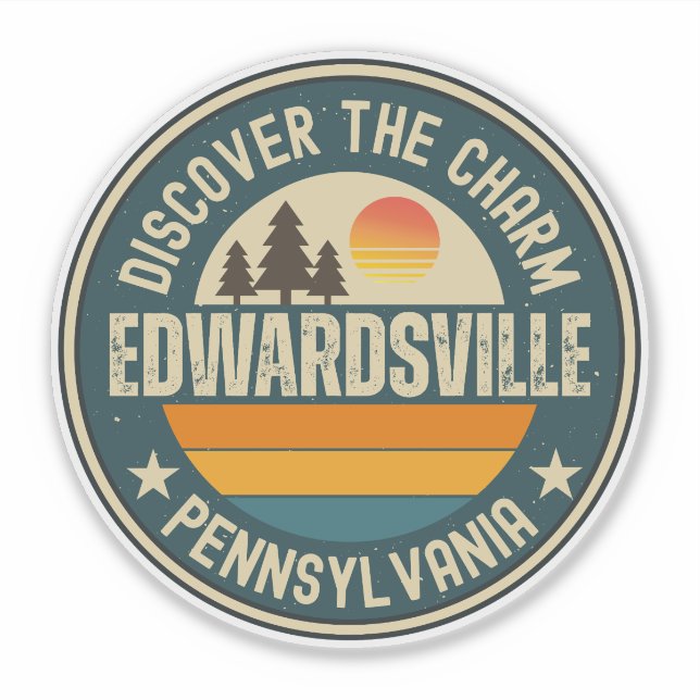 Sticker Edwardsville, Pennsylvanie (Devant)