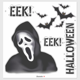 Sticker EEK & Echoes – Masque de fantôme d'Halloween avec 